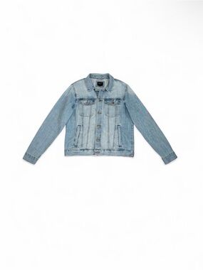 Forever 21 Light Wash Denim Jacket - Men's Casual Trucker 100% Cotton